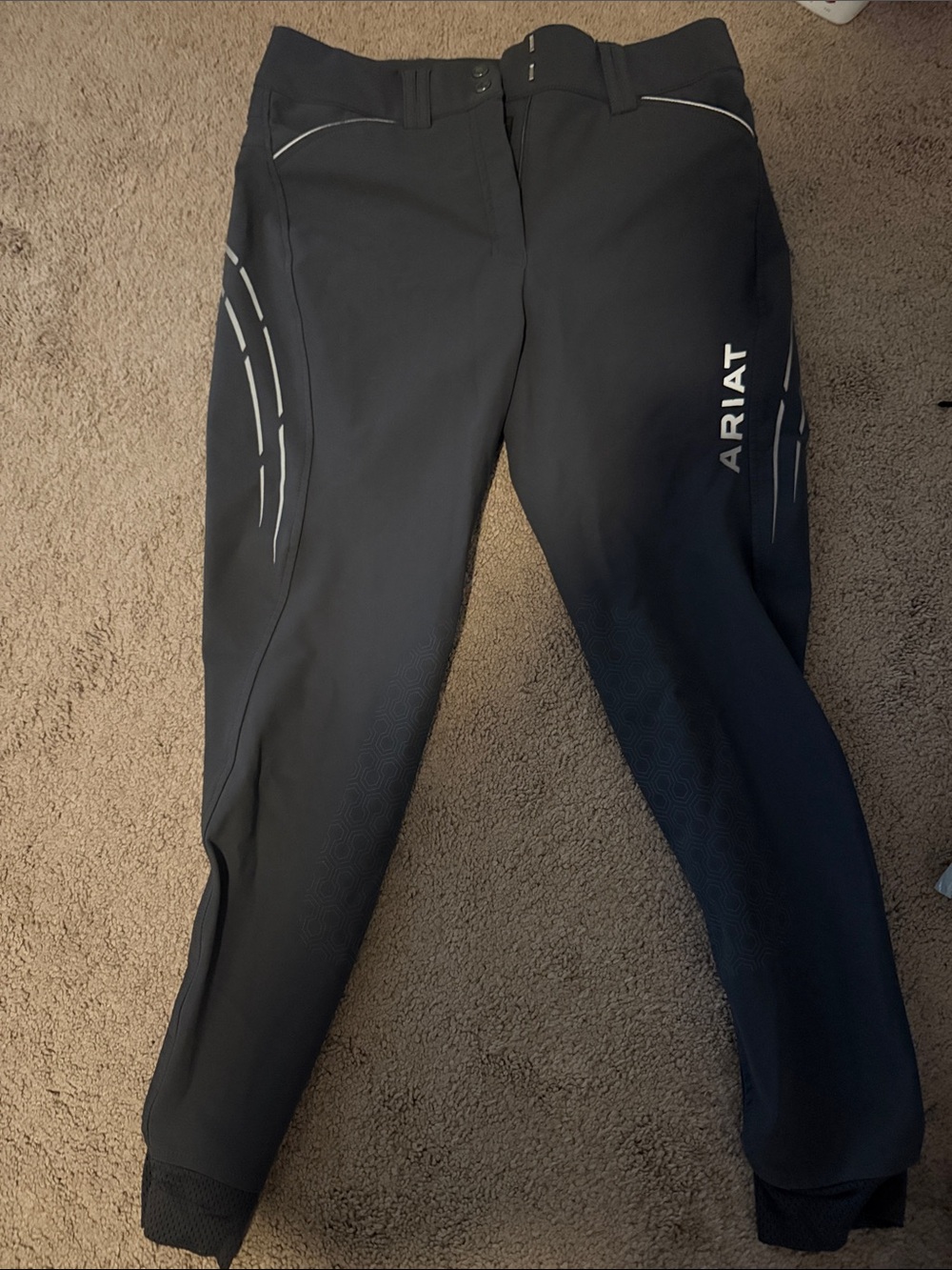 Ariat grey Riding Breeches with Reflective Accents